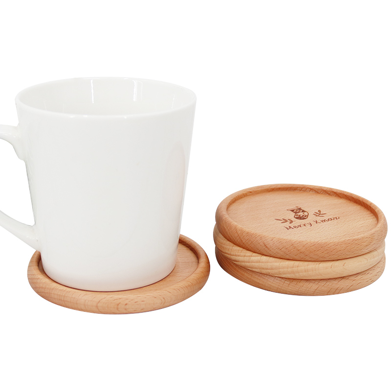 创意桌面榉木咖啡茶杯垫